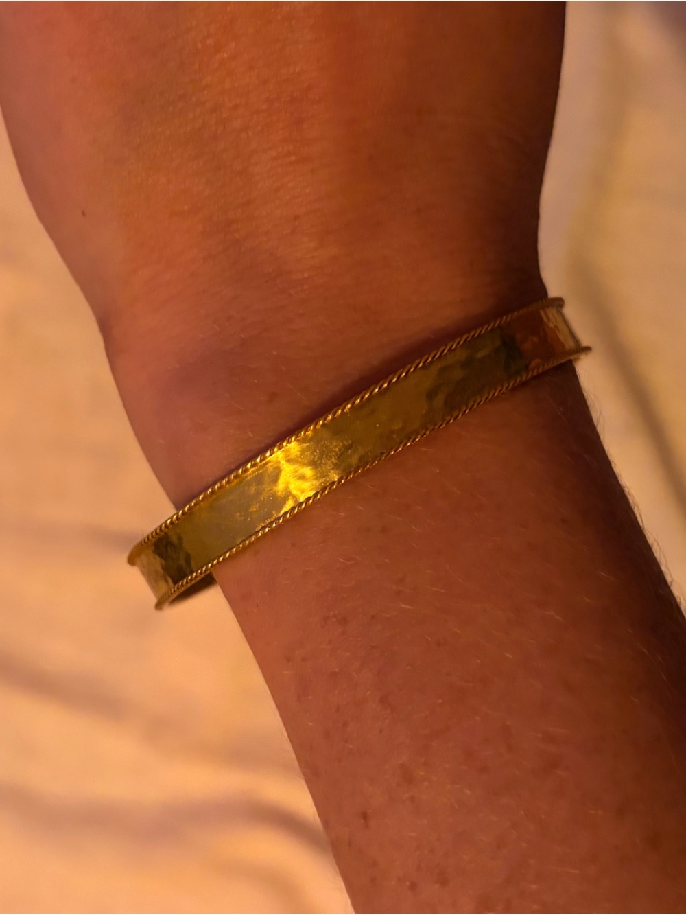 Julie Vos Goldtone Polished Twist-Edge Bangle